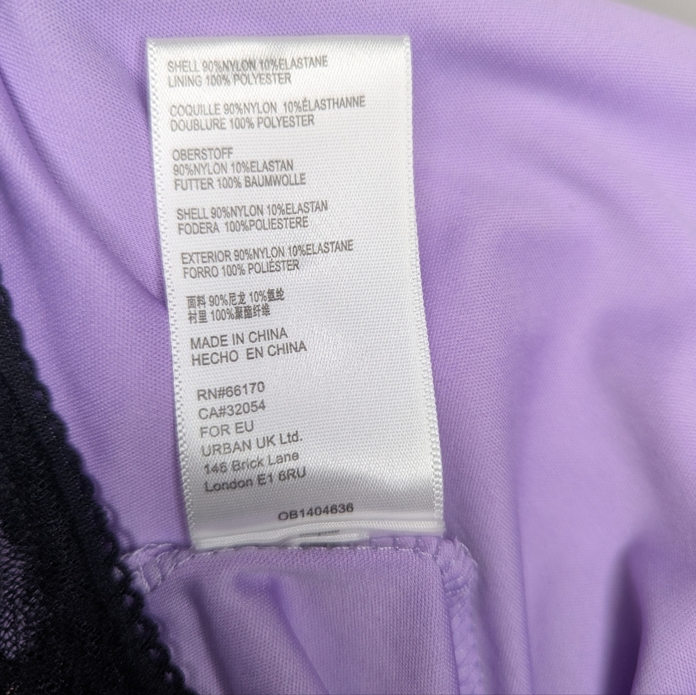 Urban Outfitters Y2K Black Lace Coquette Goth Fairycore Purple Mini Skirt XS - Picture 8 of 14